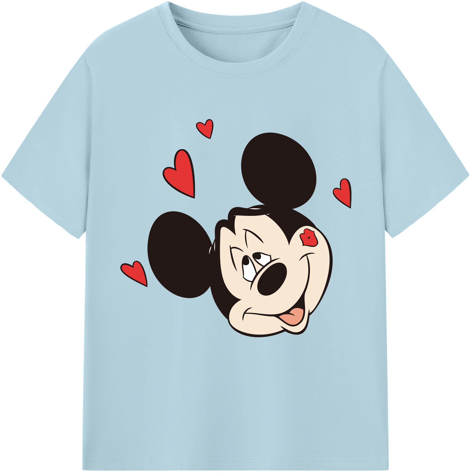 （画像用） ミッキーマウス Mickey Mouse 綿100％半袖Tシャツ（フロントプリント）